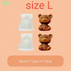 tokomumer CETAKAN ES BEAR silicone cetakan es batu karakter cetakan es karakter cetakan coklat cetakan 3d es beruang bear silicon C005