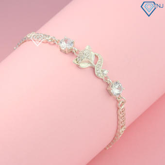 Lắc tay hồ ly bạc cho nữ đẹp giá rẻ LTN0198 - Trang Sức TNJ