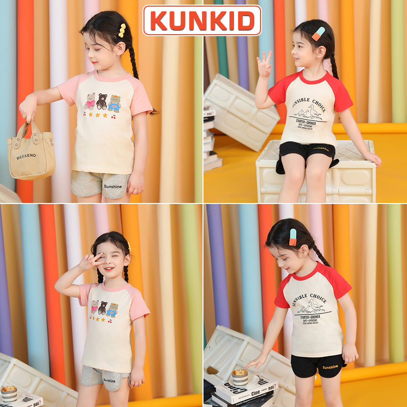 Áo phông cộc tay bé gái 27HOME Áo thun bé gái kunkid