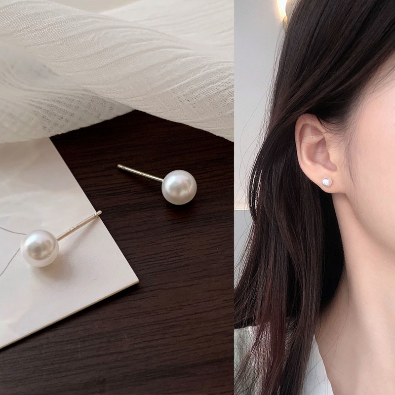 Khuyên tai Bông tai hạt ngọc trai dáng basic ngọc trai nhân tạo sang trọng BO18