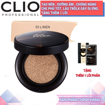 Phấn nước trang điểm Clio - Kill Cover Conceal Cushion SPF45/PA+ +  (13gx2Lõi) Màu #03 Liner - Hàng xách tay