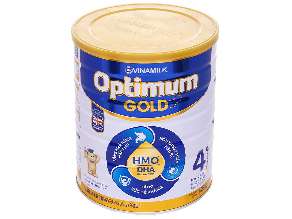 Sữa bột optimum gold 4 1450g mẫu mới 12/2025
