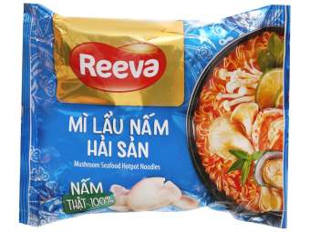Mì Reeva lẩu nấm hải sản 85g Thùng 10/30 gói