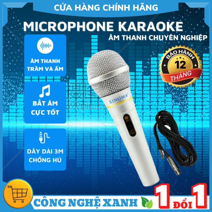 Micro hát karaoke mic có dây shure,micro karaoke có dây cao cấp - micro karaoke xingma ak-319 hát cực hay thích hợp tất cả các loại loa bluetooth. bh uy tín.