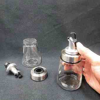 Chai Đựng Dầu Ăn Có Vòi 180ML đáy bẹt chống ngã – Chai Đựng Nước Chấm – Bình Đựng Dầu Ăn Thủy Tinh - Chai Đựng Nước Mắm
