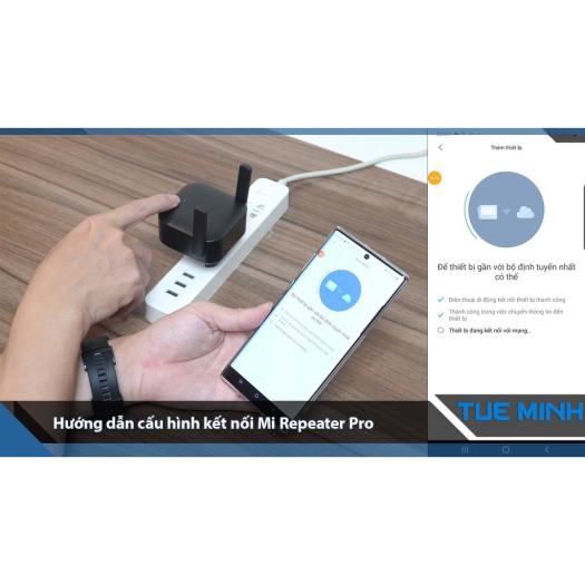 Kích sóng wifi Xiaomi Mi Repeater Pro-Bộ khuếch đại wifi Phiên bản mới nhất-Tốc độ 300Mbps-Sóng xuyên tường-Bảo hành 12 tháng