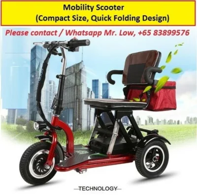 3 Wheels Mobility Scooter PMA Foldable (2)