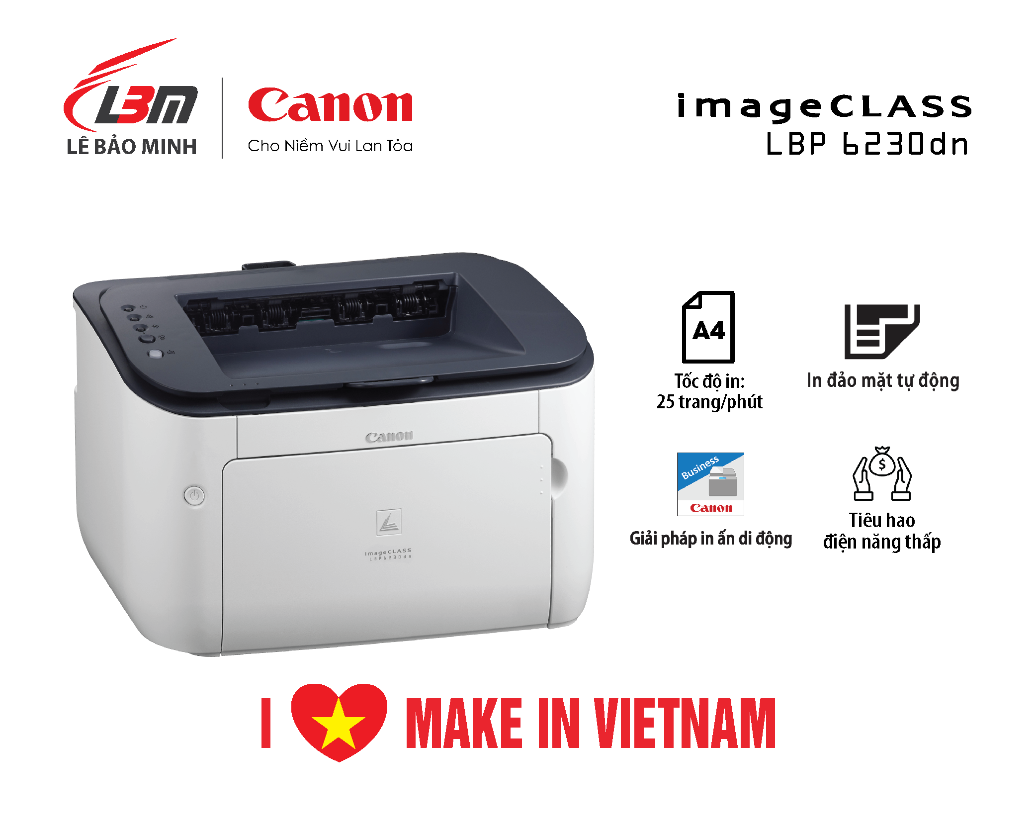 Máy in canon lbp 6230dn new chính hãng bảo hành 12 tháng