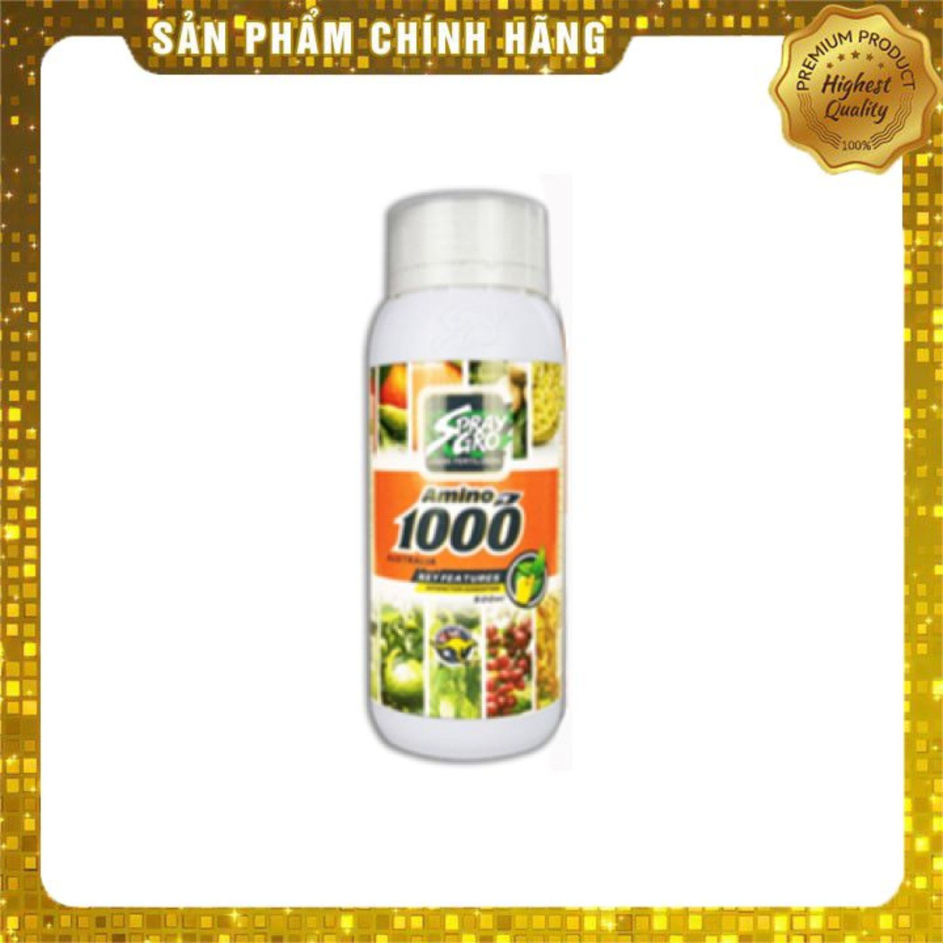 Phân Bón Lá Amino 1000 (500ml) Giúp Cây Tăng Sức Đề Kháng, Tốt Rễ, Cây Phát Triển Mạnh