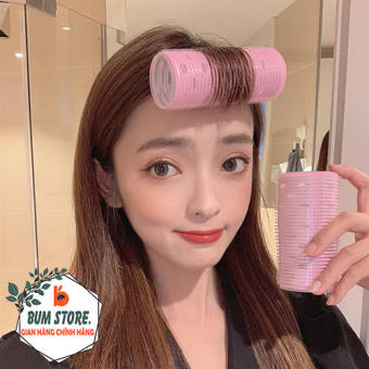 Lô cuốn tóc lõi nhôm Hàn Quốc siêu chắc uốn mái dài cỡ lớn, Lô uốn tóc mái lõi nhôm giữ nhiệt siêu lâu cuốn tóc tự dính size lớn