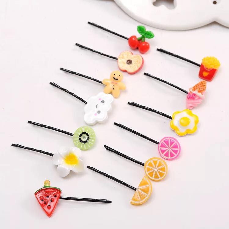 Combo 10 Kẹp tóc cho bé dễ thương Ghim kẹp tóc trái cây dễ thương