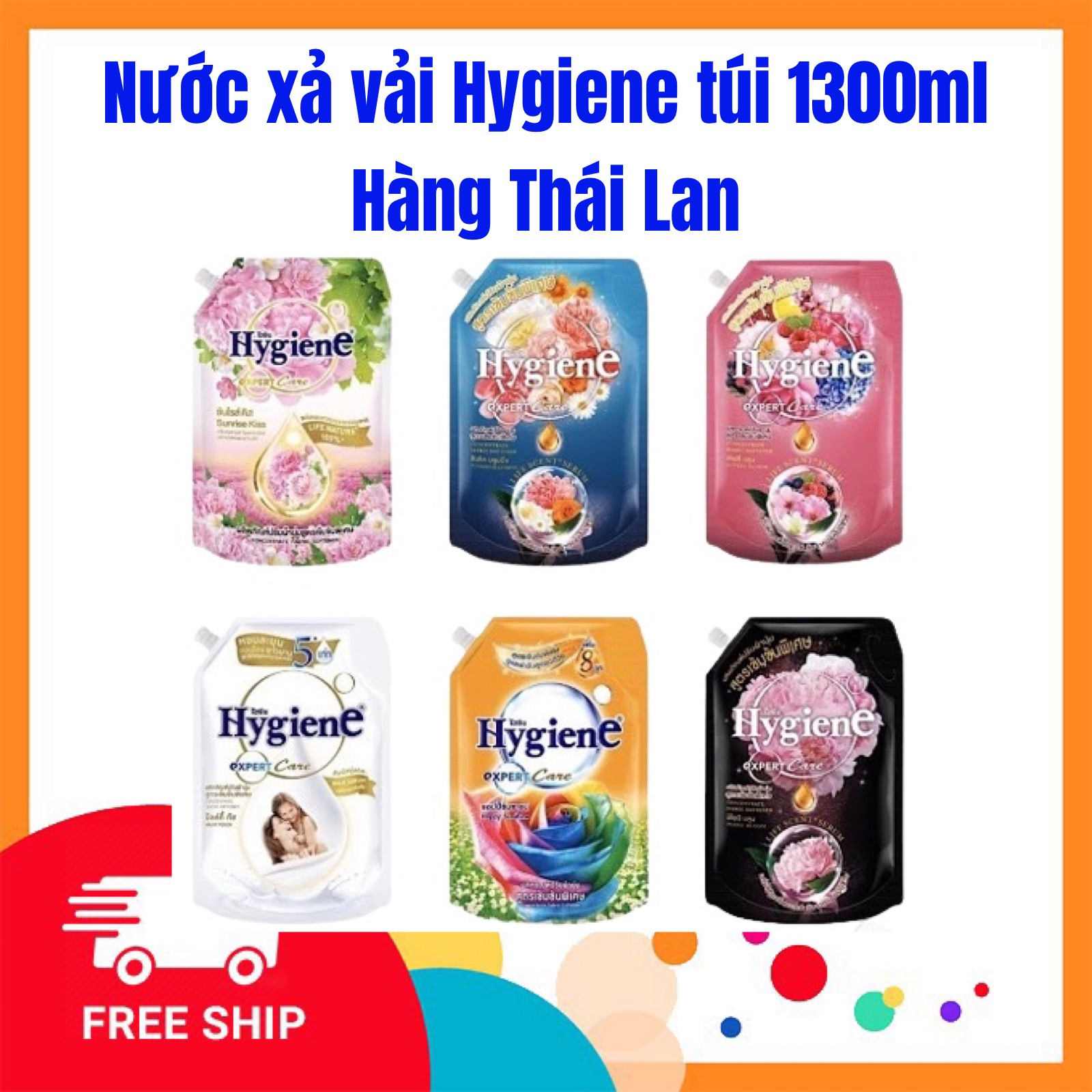 Nước xả vải hygiene túi 1150ml chính hãng thái lan - oanh vũ