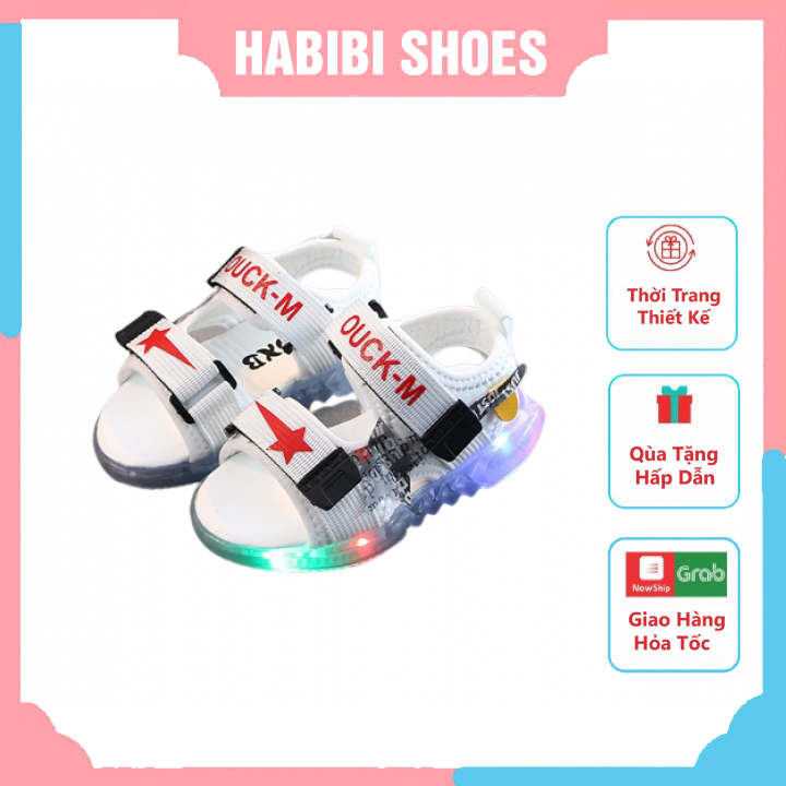 579 - giày sandal có đèn led cho bé trai, bé gái phong cách hàn quốc mềm và nhẹ