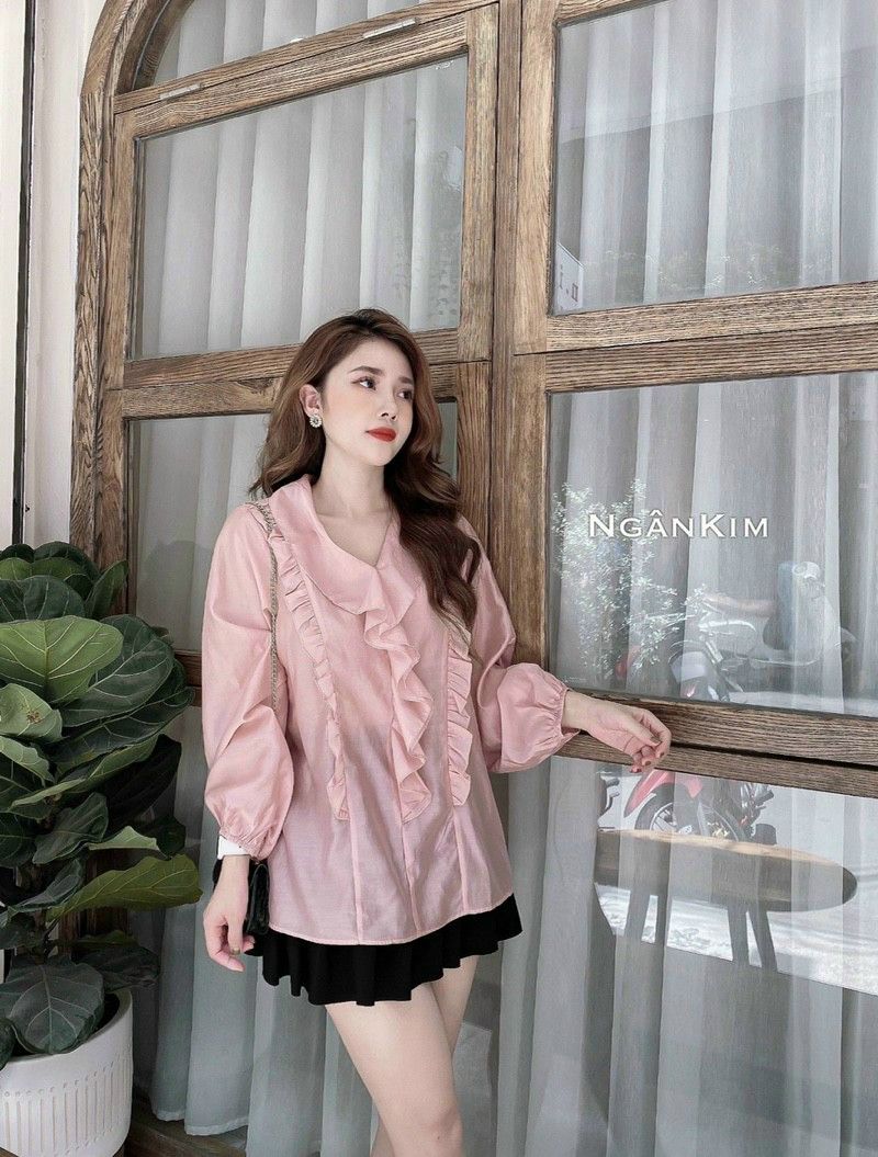 Áo bầu công sở-áo bầu thiết kế dài tay mẫu mới - mầu thời trang