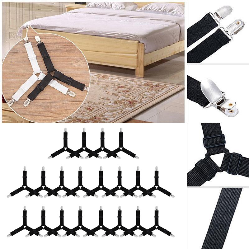 Combo 5 bộ 4 đai kẹp 3 đầu giúp cố định ga drap trải giường legaxi gh05