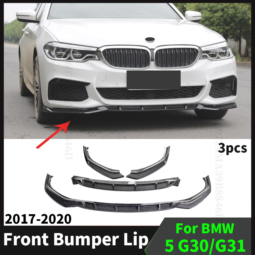 Nắp môi cản trước được sửa đổi Nắp bảo vệ cằm Trim Spoiler Bộ khuếch tán tạo kiểu cho BMW G30 5 Series G31 2017 2018 2019 2020 Facelift Body Kit Điều chỉnh