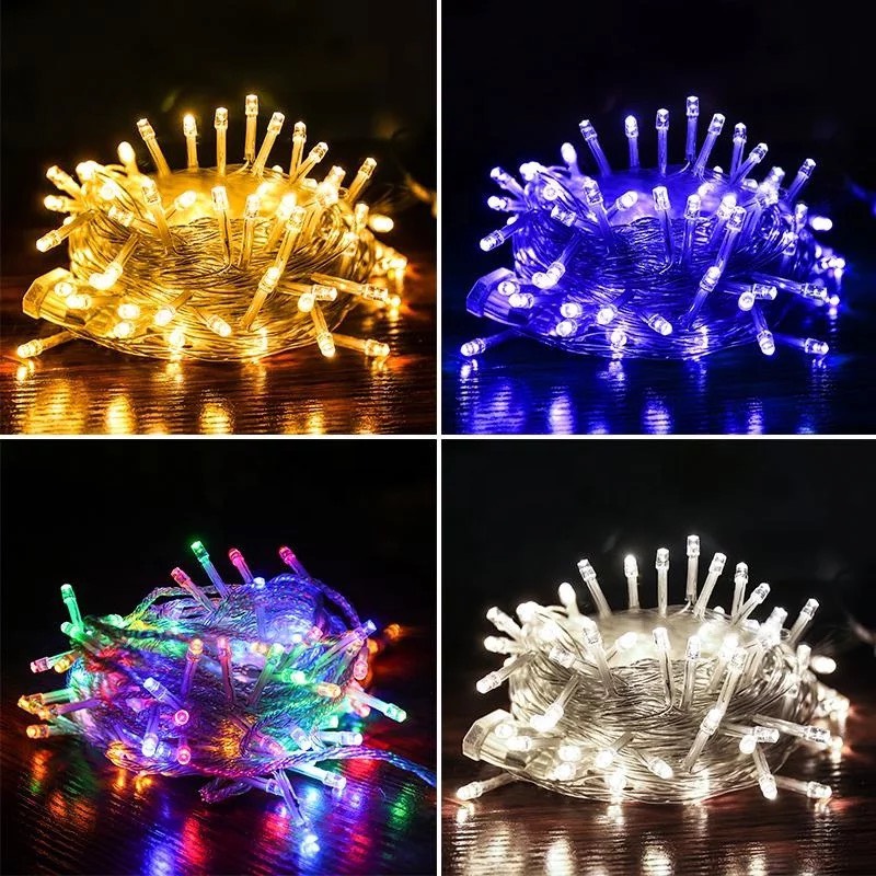 (Xài Điện) Dây Đèn Led Trang Trí Đom Đóm 4 Mét 30 Bóng Fairylight Nhấp Nháy Và Đứng Yên, Decor Góc Học Tập, Noel, Tết, Tiệc
