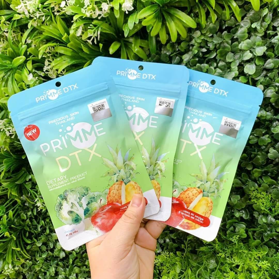 Viên uống khử mỡ giảm cân rau xanh Detox Primme - 60 viên