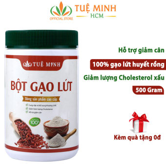 Bột gạo lứt huyết rồng Tuệ Minh, bột gạo lứt đỏ giảm cân hiệu quả hộp 500g