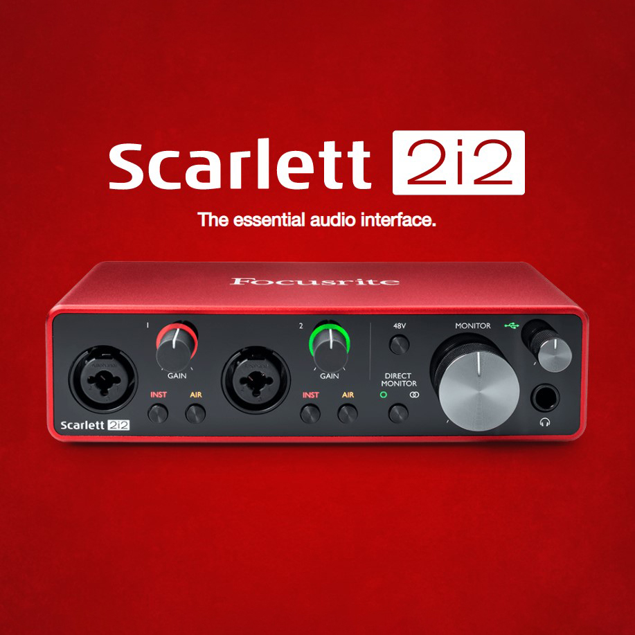 Sound card thu âm Focusrite Scarlett 2i2 (Gen3) - Soundcard cao cấp hỗ trợ livestream thu âm chuyên 