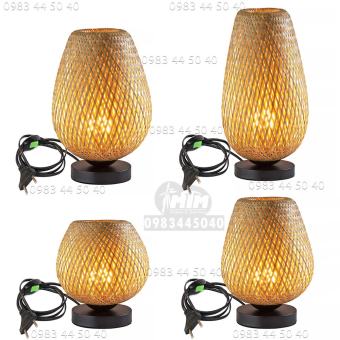 Đèn tre 2 lớp để bàn, đèn ngủ để bàn - quà tặng xinh xinh, độc đáo