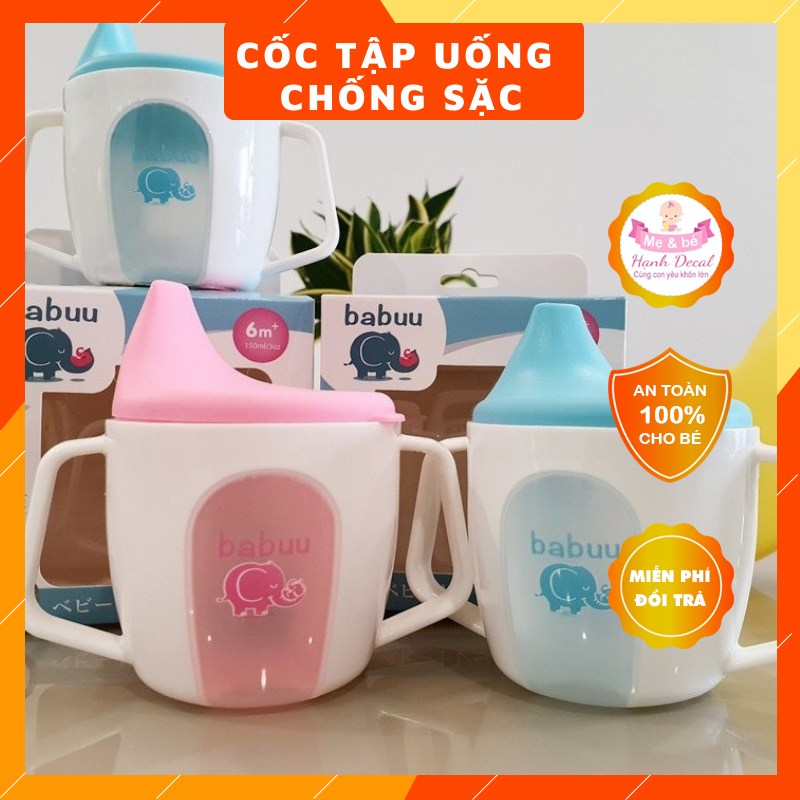 Cốc tập uống nước babuu chống sặc cho bé