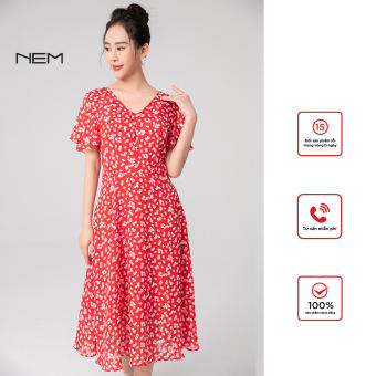 Đầm công sở NEM Fashion tay ngắn D40402