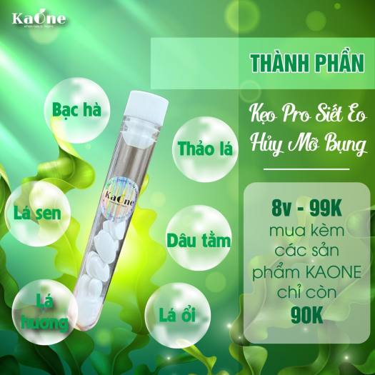 Kẹo PRO xổ mỡ,siết eo - KAONE HỘP 8 VIÊN