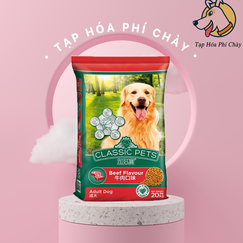Thức Ăn Hạt Cho Chó Classic Pets 400g Vị Bò Cho Chó Lớn