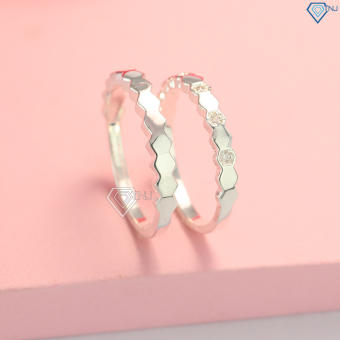 Nhẫn đôi bạc giá rẻ cho học sinh khắc tên ND0403 - Trang Sức TNJ