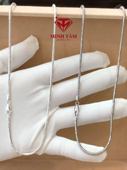 Dây chuyền bạc nam bạc Italy 925 nhập khẩu, Dây chuyền bạc Ý dây kim cương bạc 925 cao cấp-Minh Tâm Jewelry