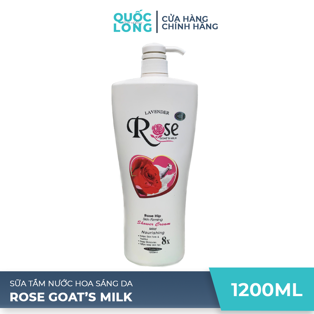 Sữa tắm nước hoa sáng da rose goats milk 1200ml
