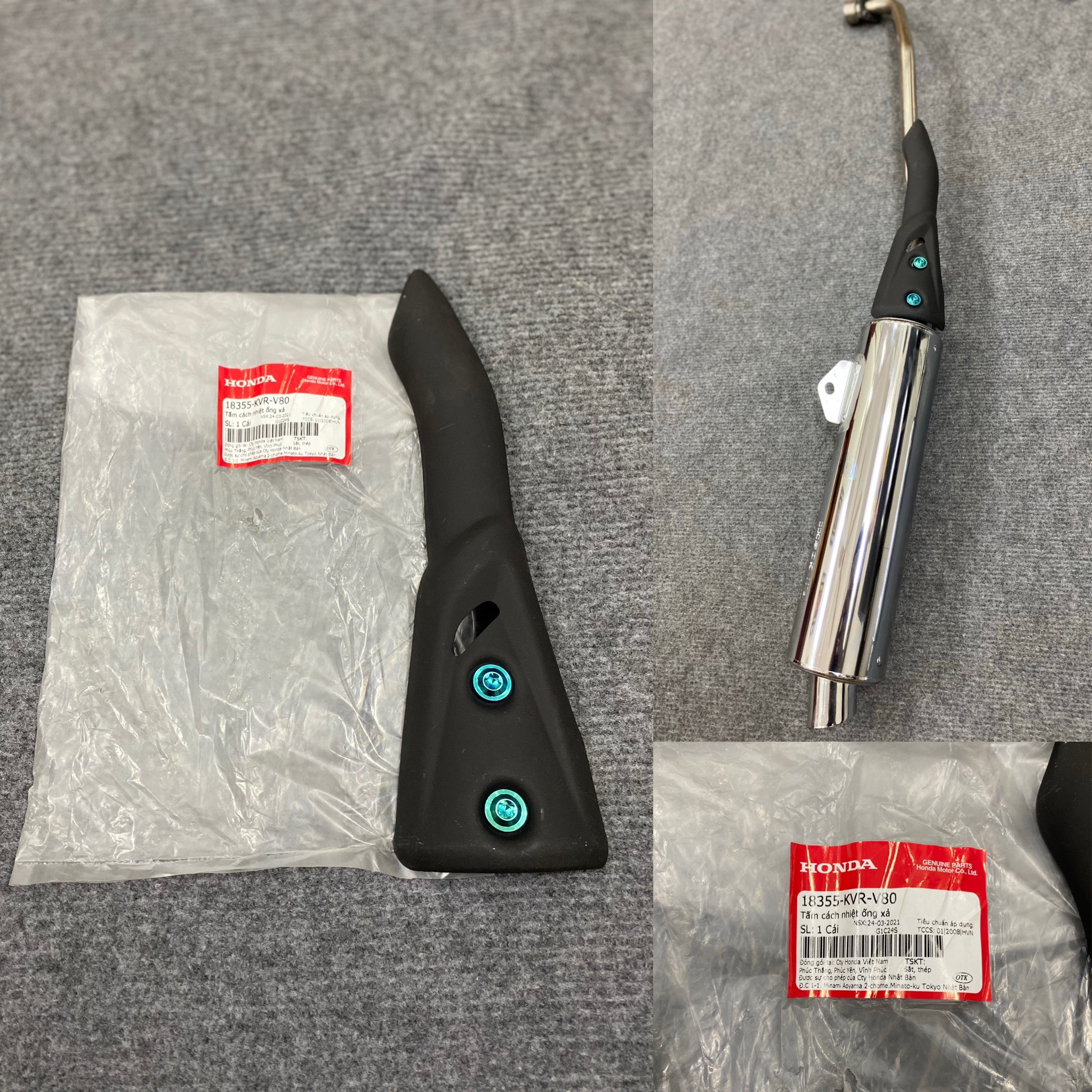 Ốp pô RSX 100 hàng chính hãng Honda kim loại sơn nhám cao cấp !