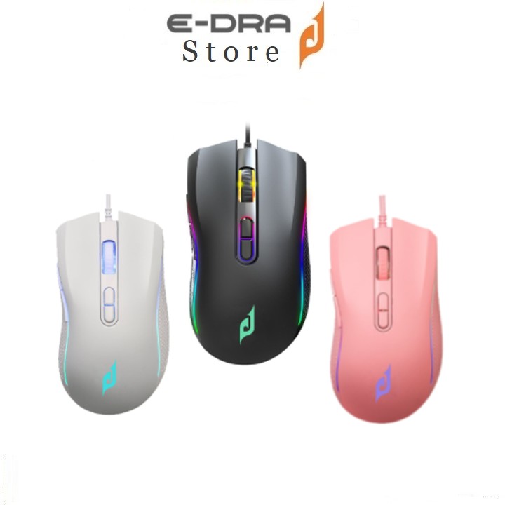 Chuột gaming edra em624 rgb/ 6662ic dpi 12000