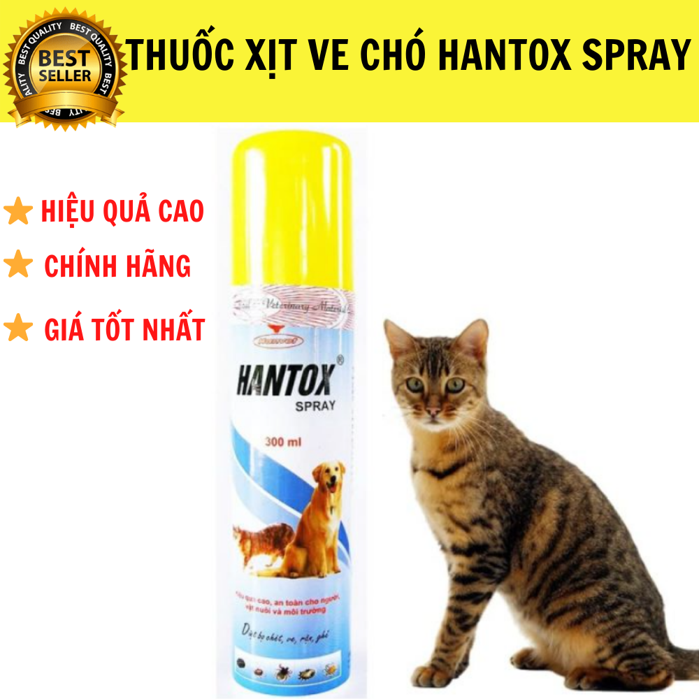 Thuốc Xịt Hantox Trị Ve, rận, bọ chét cho chó mèo