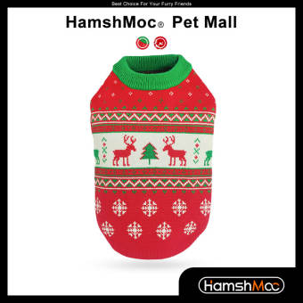 HamshMoc Áo Len Mềm Giáng Sinh Cho Thú Cưng Áo Len Dệt Kim Kỳ Nghỉ Cho Chó Quần Áo Tuần Lộc Bông Tuyết Cho Thú Cưng Đồ Dệt Kim Cho Thú Cưng Đồ Dùng Giáng Sinh Cho Chó Mèo Nhỏ