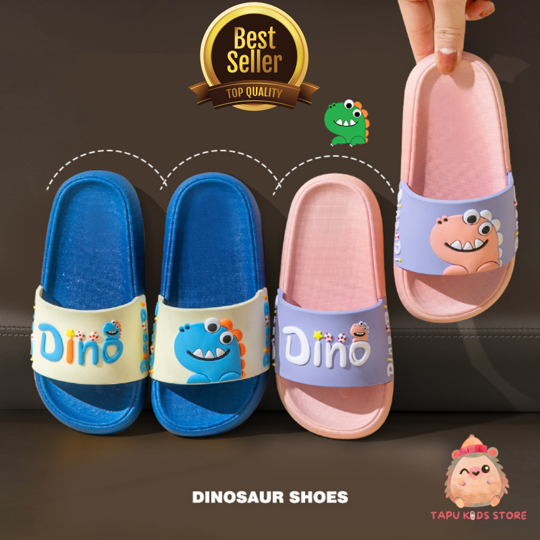 Dép quai ngang siêu nhẹ nhựa EVA cho bé, khủng long Dino cho bé trai bé gái, Tapu Kids Store