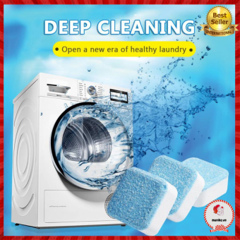 Viên .t.ẩ.y. vệ sinh lồng máy giặt diệt khuẩn .t.ẩ.y. chất cặn máy giặt hiệu quả - Hộp 12 viên