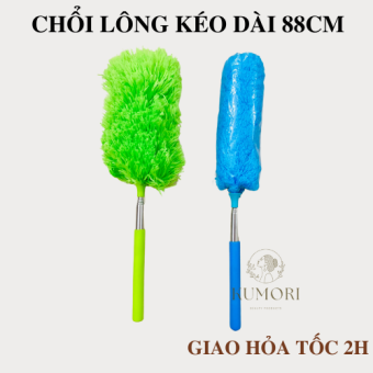 CHỔI LÔNG KÉO DÀI 88CM dụng cụ quét bụi trần nhà đồ dùng vệ sinh nhà cửa cây lau chùi tẩy rửa quạt trần và đồ trên cao KUMORI STORE