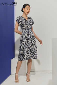 Đầm suông tay liền cách điệu IVY moda MS 47M6667