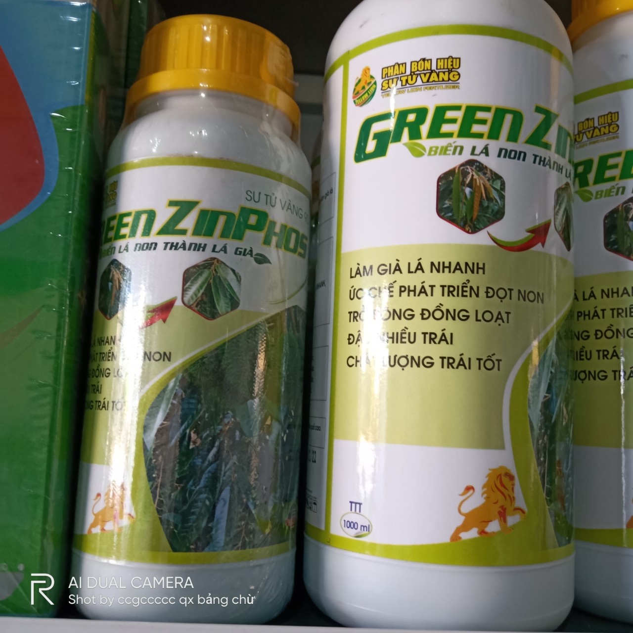 Green zinphos - biến lá non thành lá già - ức chế phát triển đọt non.... chai 500ml