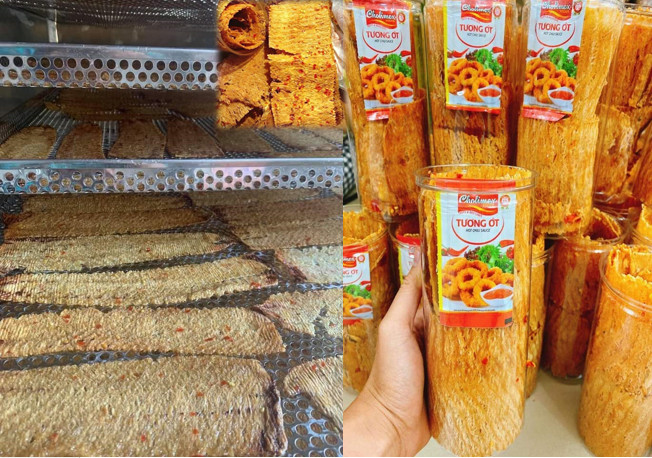Khô mực cán tẩm gia vị Nha Trang loại ngon - hũ pet 200gram đồ an vặt ngon rẻ
