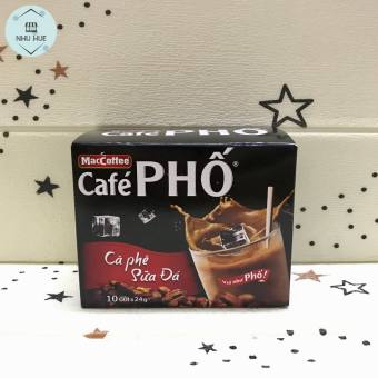 Cà phê sữa đá MacCoffee Cafe Phố (hộp 10 gói x 24g)