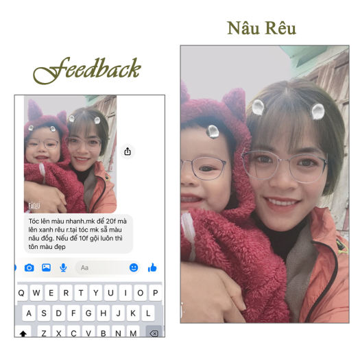 Thuốc nhuộm tóc màu NÂU RÊU lên từ level 5 ( Tặng trợ nhuộm ) Màu nhuộm tóc tại nhà tone rêu