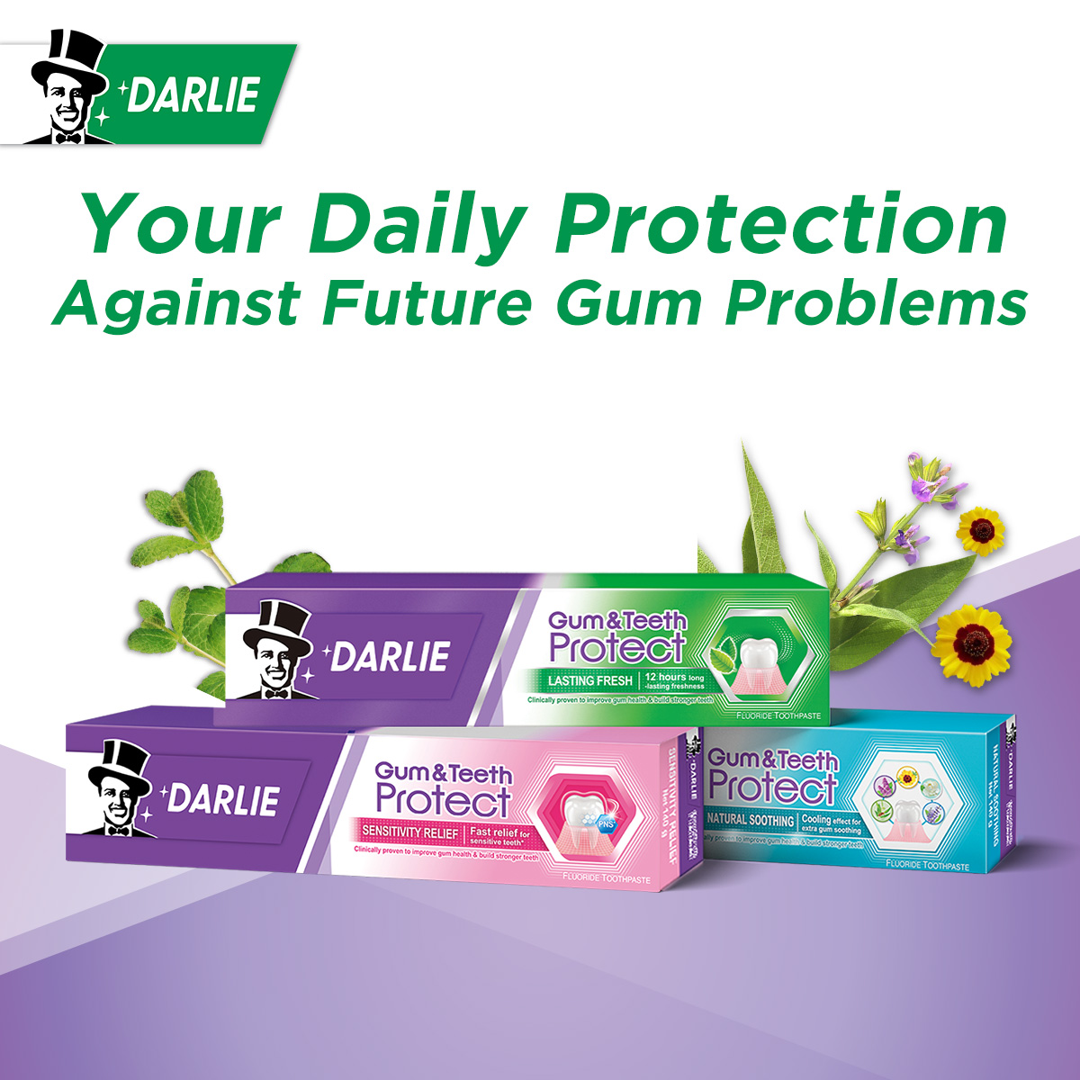 Darlie Gum & Teeth Protect Toothpaste Sensitivity Relief 140g