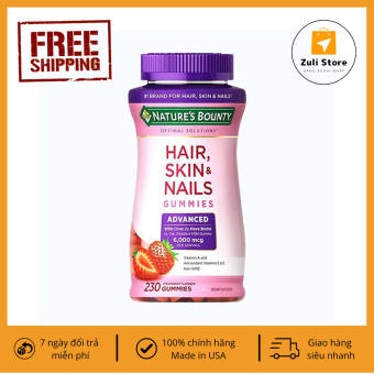 Kẹo dẻo đẹp da, tóc, móng Hair, Skin & Nails Gummies 230 viên của Mỹ