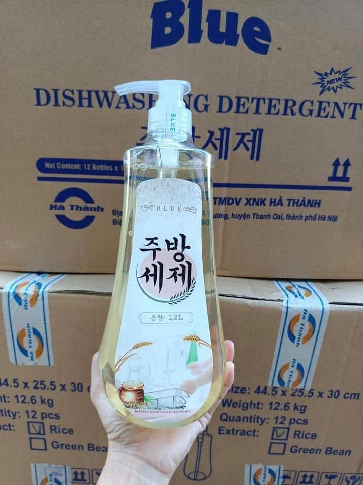 Nước rửa chén diệt khuẩn cao cấp trà xanh Blue 1,2L Hàn Quốc
