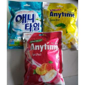 Kẹo Lotte AnyTime Bạc Hà đào chanh 60g hàn quốc