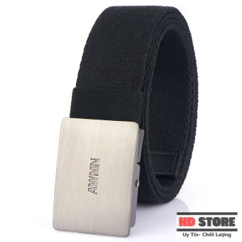 Dây lưng  vải bố Mặt thép không gỉ phong cách, Dây lưng Nam  vải dù siêu bền