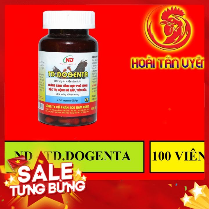 Td.dogenta cs khò khè, sổ mũi gà đá 1 hộp 100 viên
